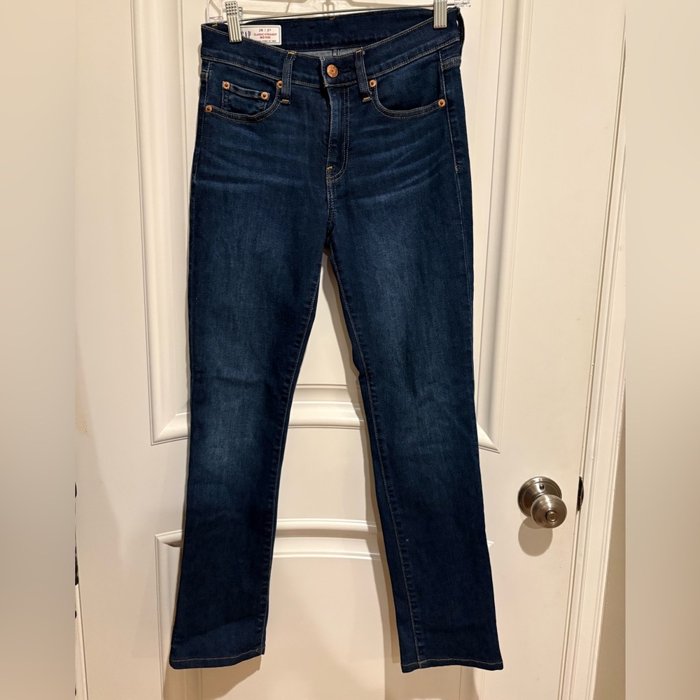 GAP Dark Wash Classic Straight Mid-Rise